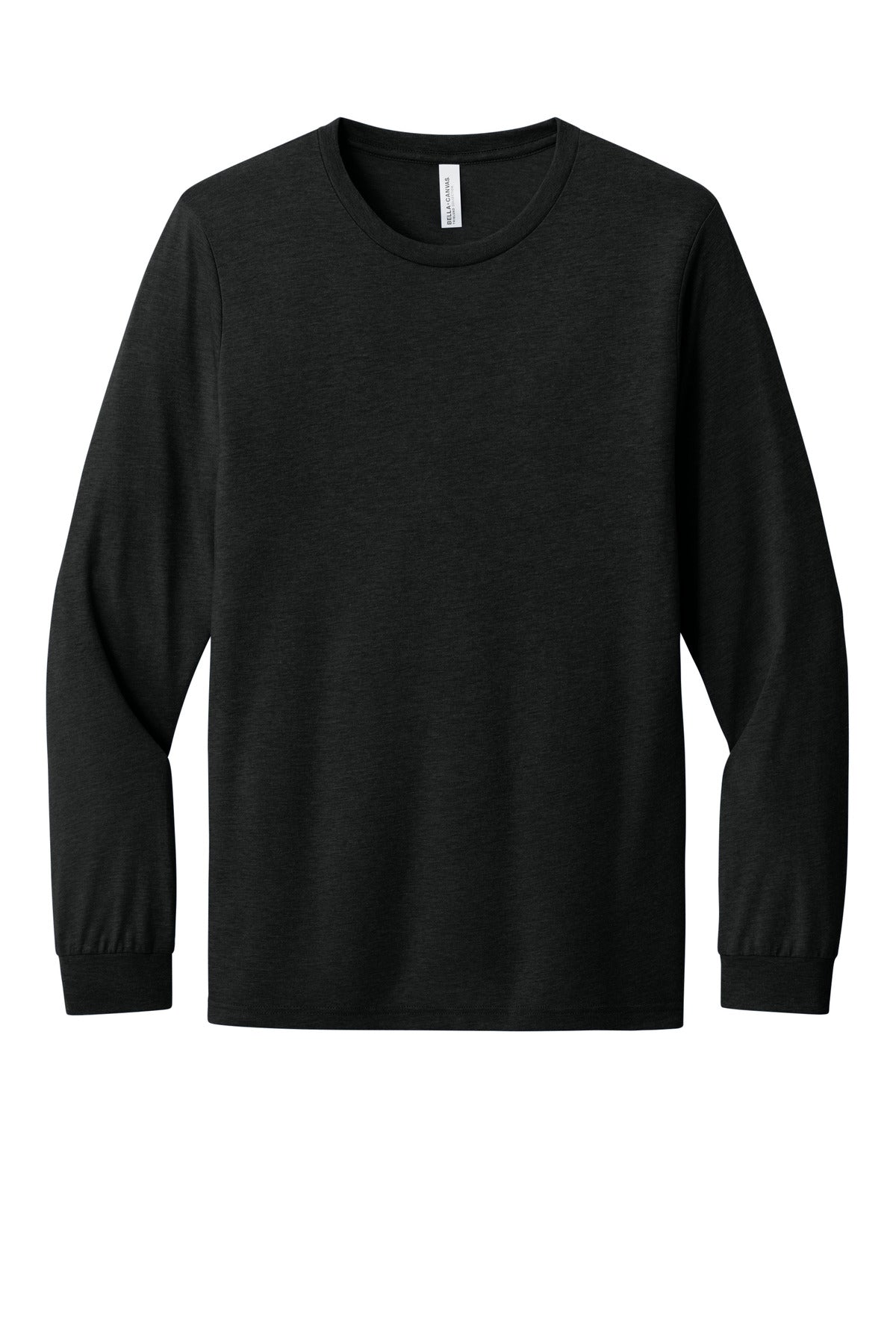 BELLA+CANVAS Unisex Triblend Long Sleeve Tee - Black Heather Triblend