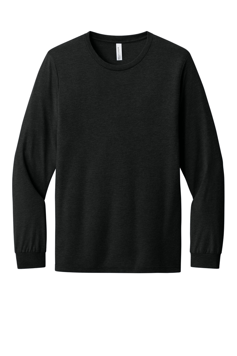 BELLA+CANVAS Unisex Triblend Long Sleeve Tee - Black Heather Triblend