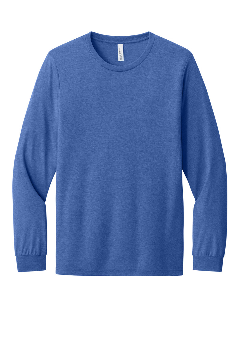 BELLA+CANVAS Unisex Triblend Long Sleeve Tee - Blue Triblend
