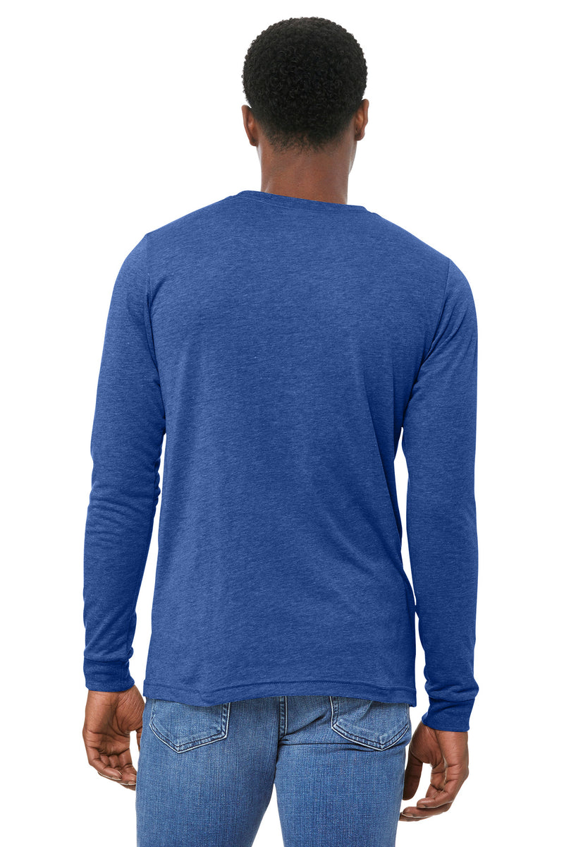 BELLA+CANVAS Unisex Triblend Long Sleeve Tee - Blue Triblend