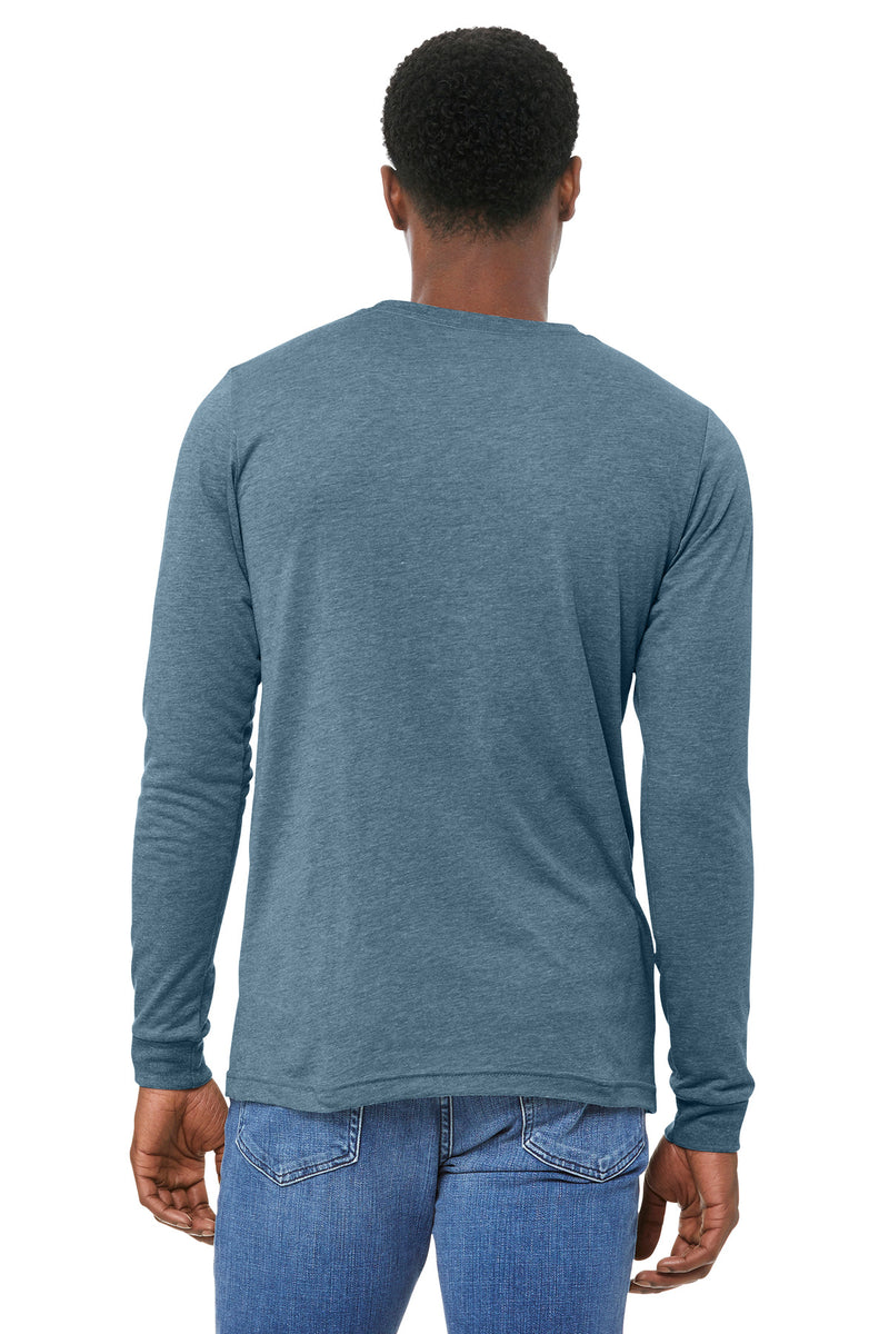 BELLA+CANVAS Unisex Triblend Long Sleeve Tee - Denim Triblend