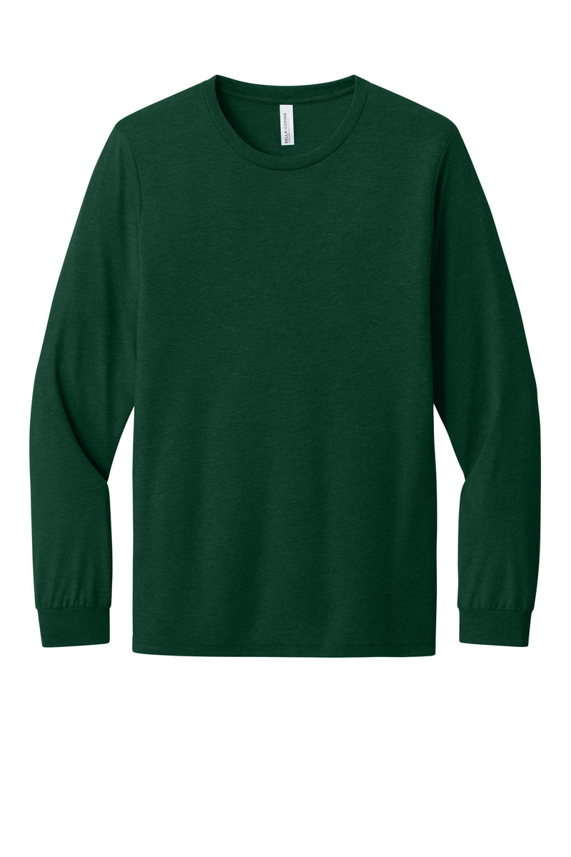 BELLA+CANVAS Unisex Triblend Long Sleeve Tee - Emerald Triblend