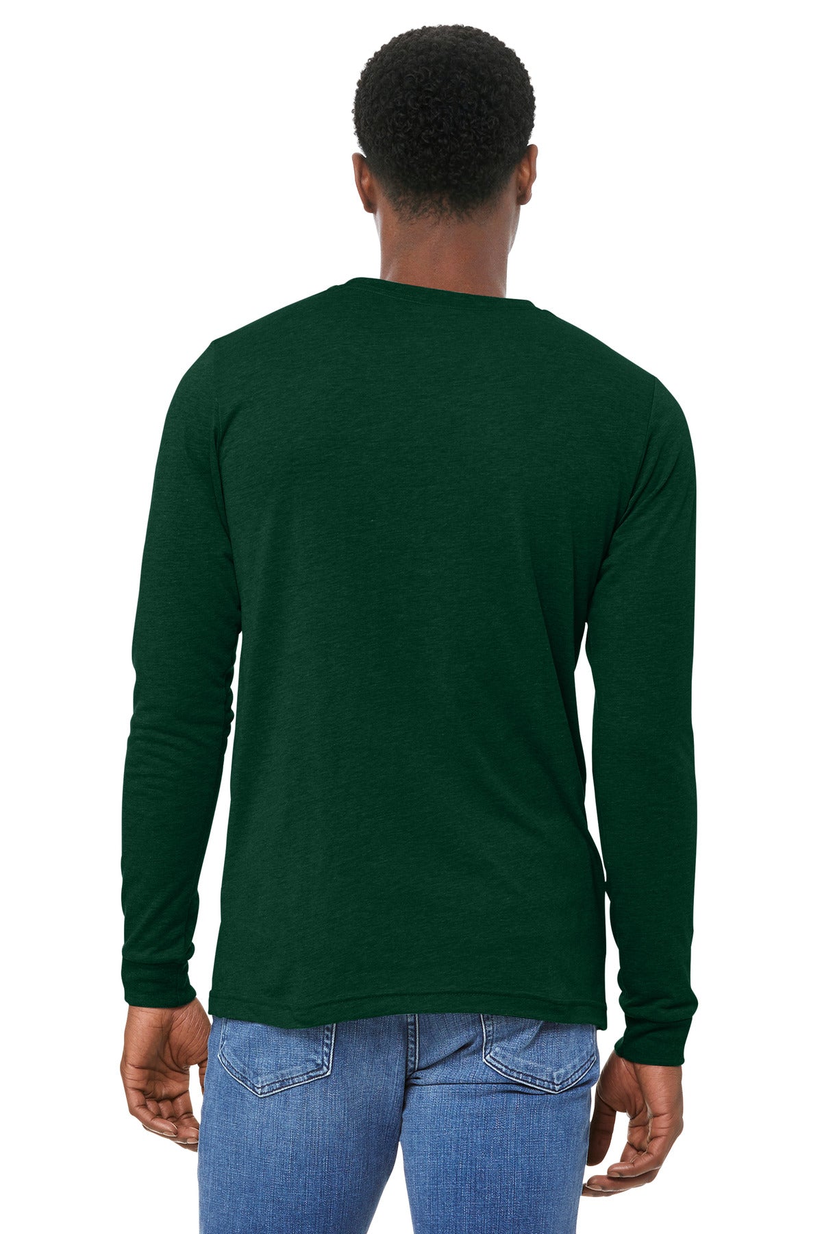 BELLA+CANVAS Unisex Triblend Long Sleeve Tee - Emerald Triblend