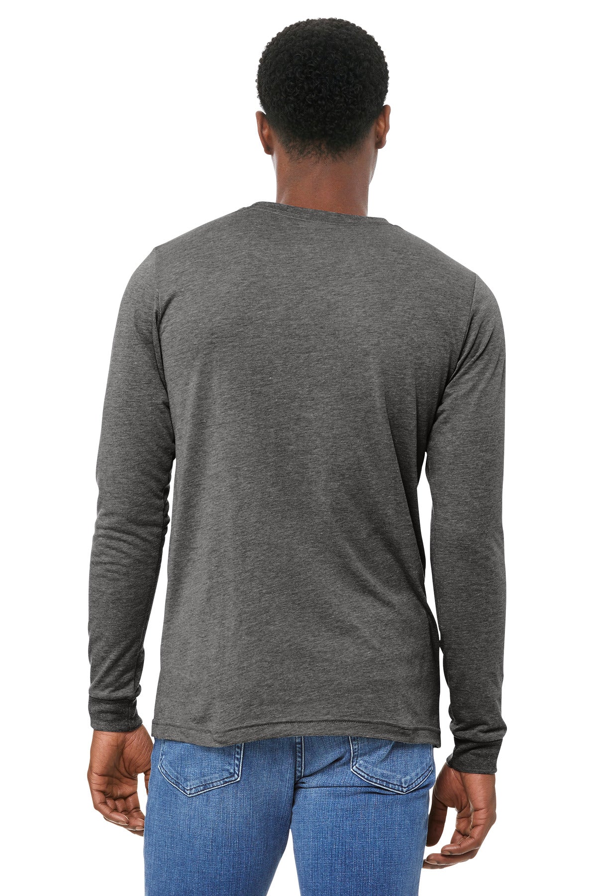 BELLA+CANVAS Unisex Triblend Long Sleeve Tee - Grey Triblend
