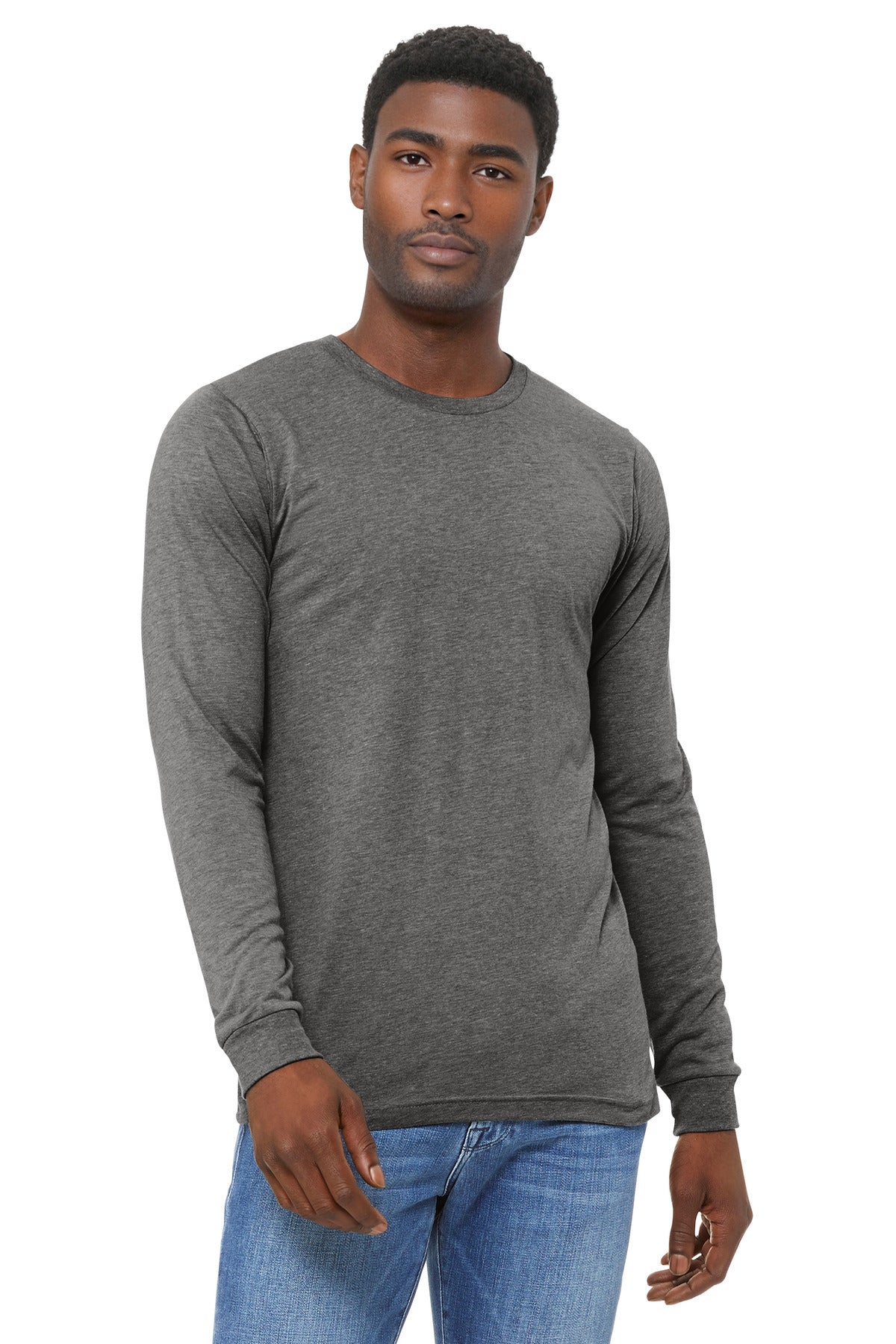 BELLA+CANVAS Unisex Triblend Long Sleeve Tee - Grey Triblend
