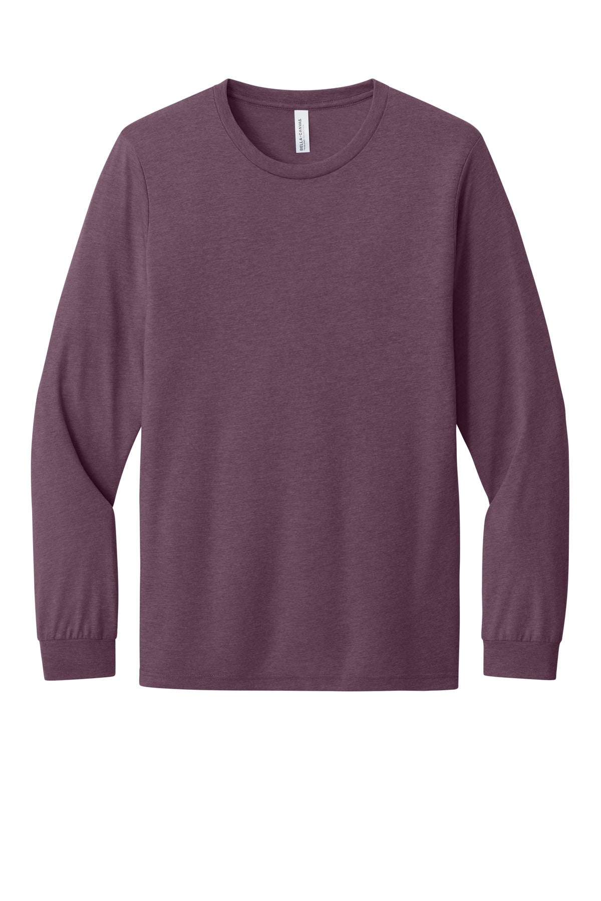 BELLA+CANVAS Unisex Triblend Long Sleeve Tee - Maroon Triblend