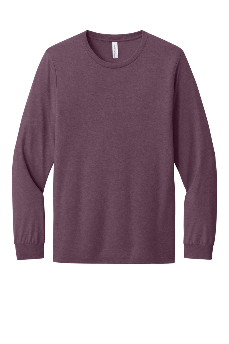 BELLA+CANVAS Unisex Triblend Long Sleeve Tee - Maroon Triblend