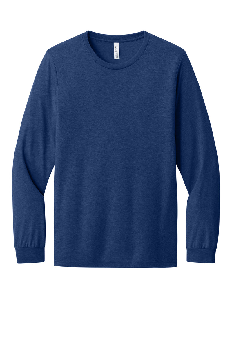 BELLA+CANVAS Unisex Triblend Long Sleeve Tee - Navy Triblend