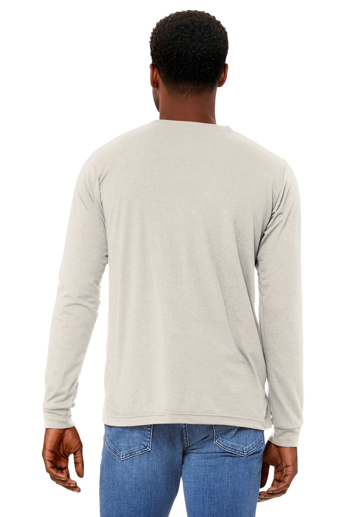 BELLA+CANVAS Unisex Triblend Long Sleeve Tee - Oatmeal Triblend