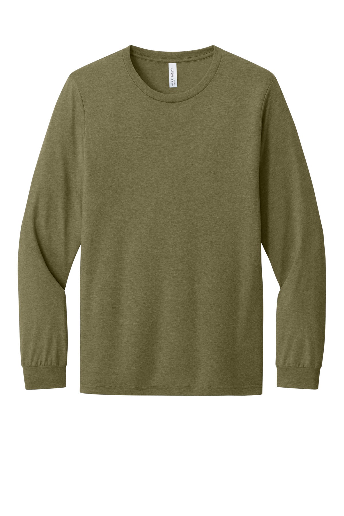 BELLA+CANVAS Unisex Triblend Long Sleeve Tee - Olive Triblend