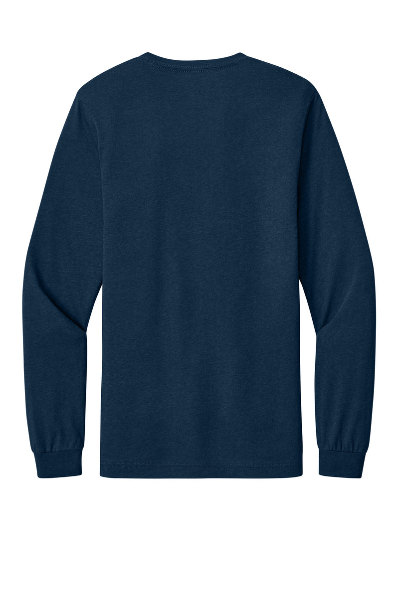 BELLA+CANVAS Unisex Triblend Long Sleeve Tee - Solid Navy Triblend