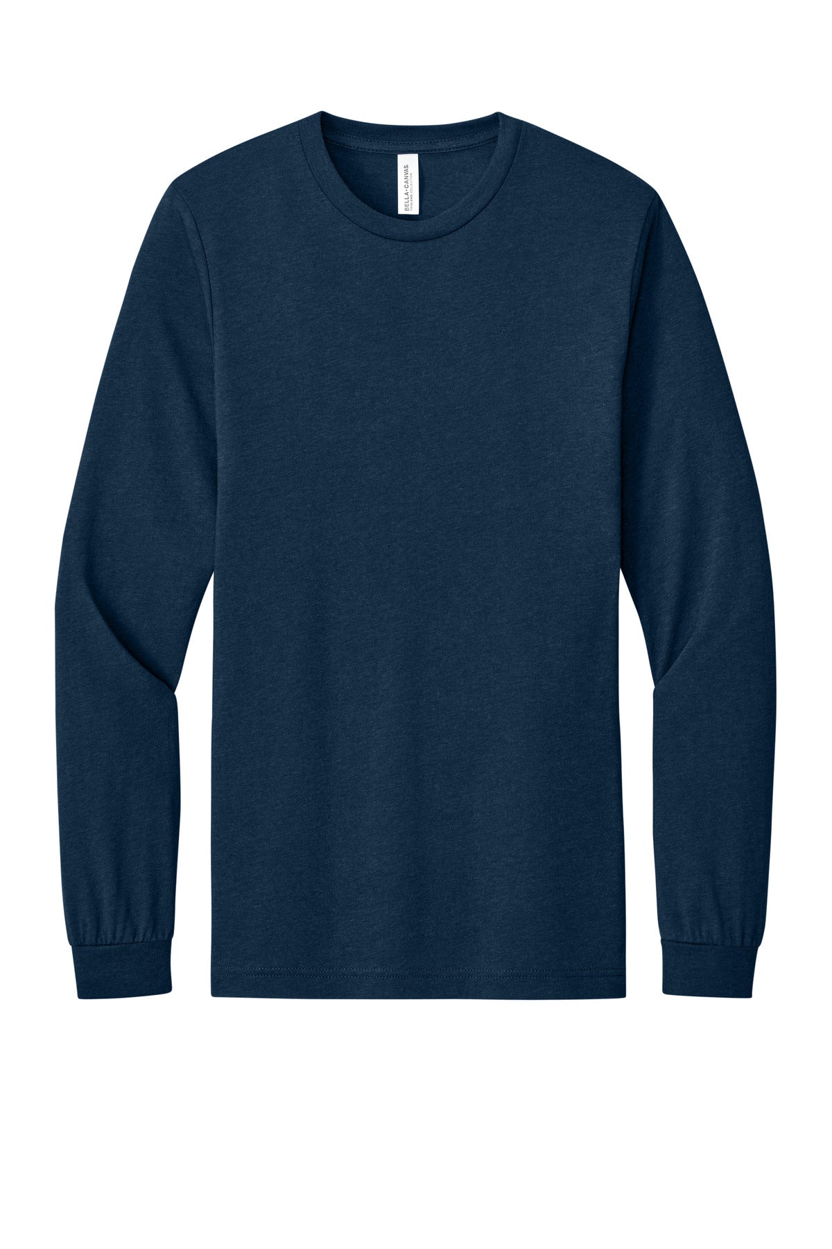 BELLA+CANVAS Unisex Triblend Long Sleeve Tee - Solid Navy Triblend