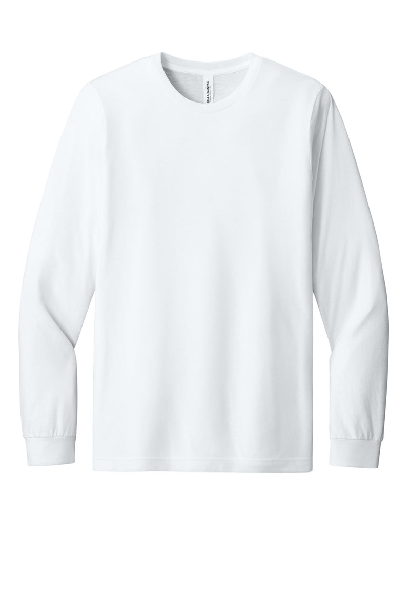 BELLA+CANVAS Unisex Triblend Long Sleeve Tee - Solid White Triblend