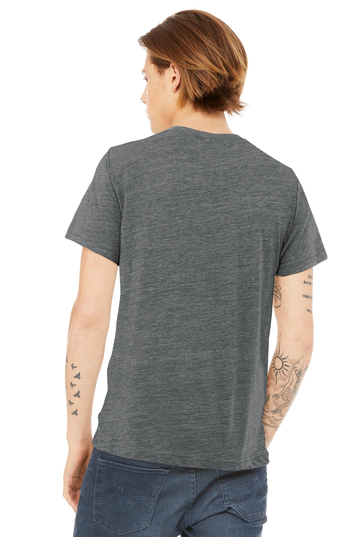 BELLA+CANVAS  Unisex Poly-Cotton Short Sleeve Tee - Asphalt Slub