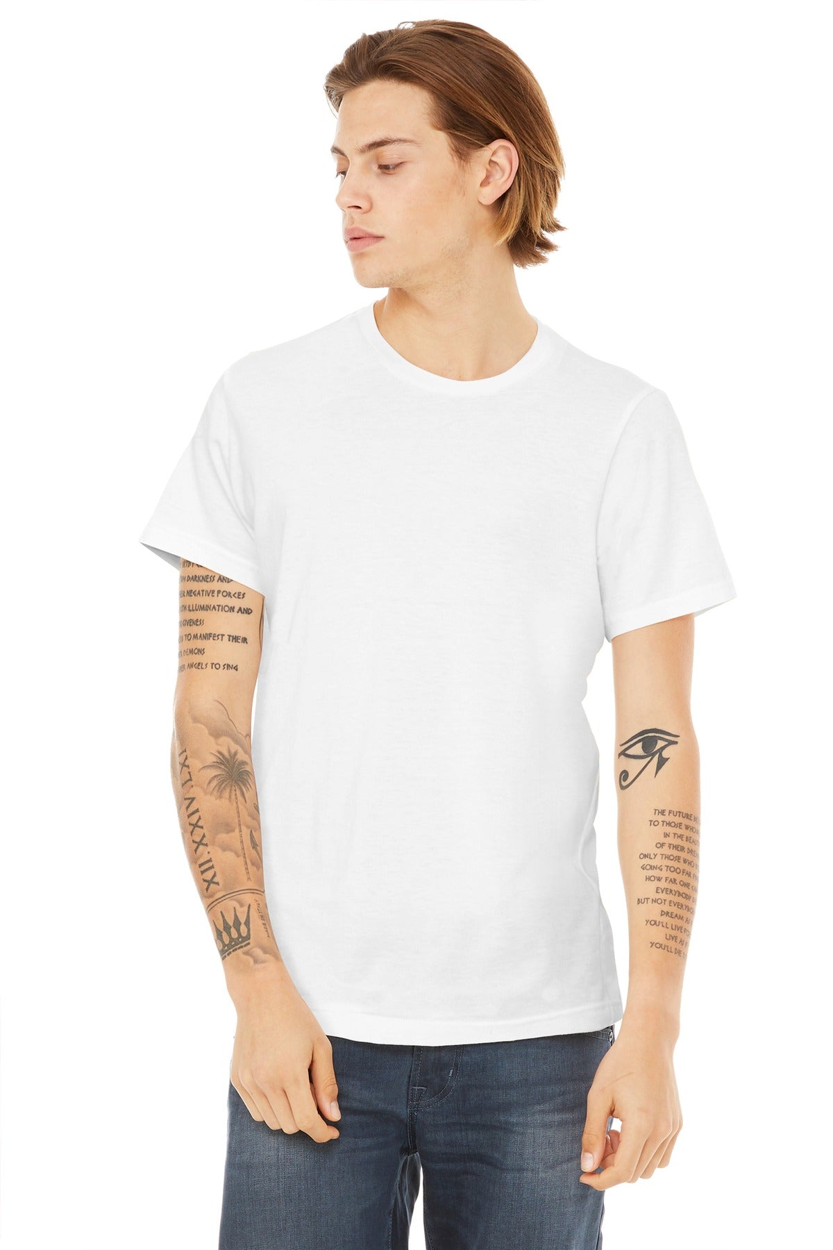 BELLA+CANVAS  Unisex Poly-Cotton Short Sleeve Tee - White