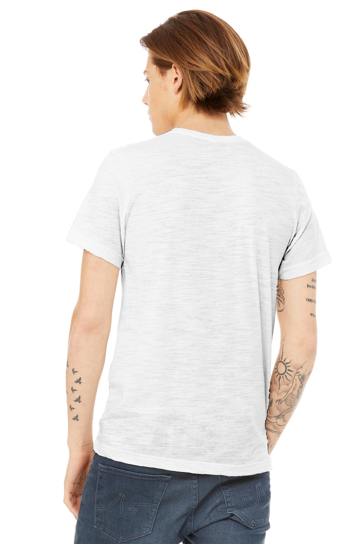 BELLA+CANVAS  Unisex Poly-Cotton Short Sleeve Tee - White Slub