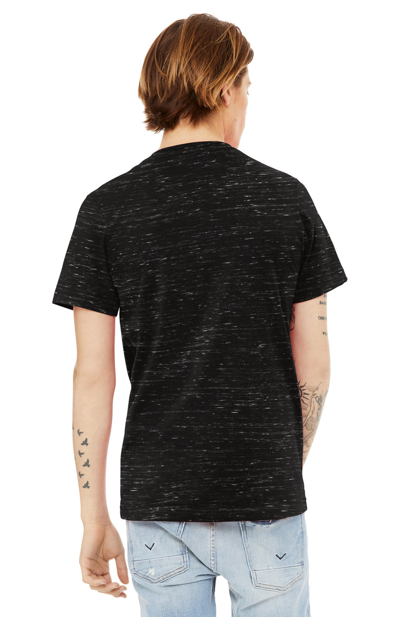 BELLA+CANVAS Unisex Textured Jersey V-Neck Tee - Black Marble