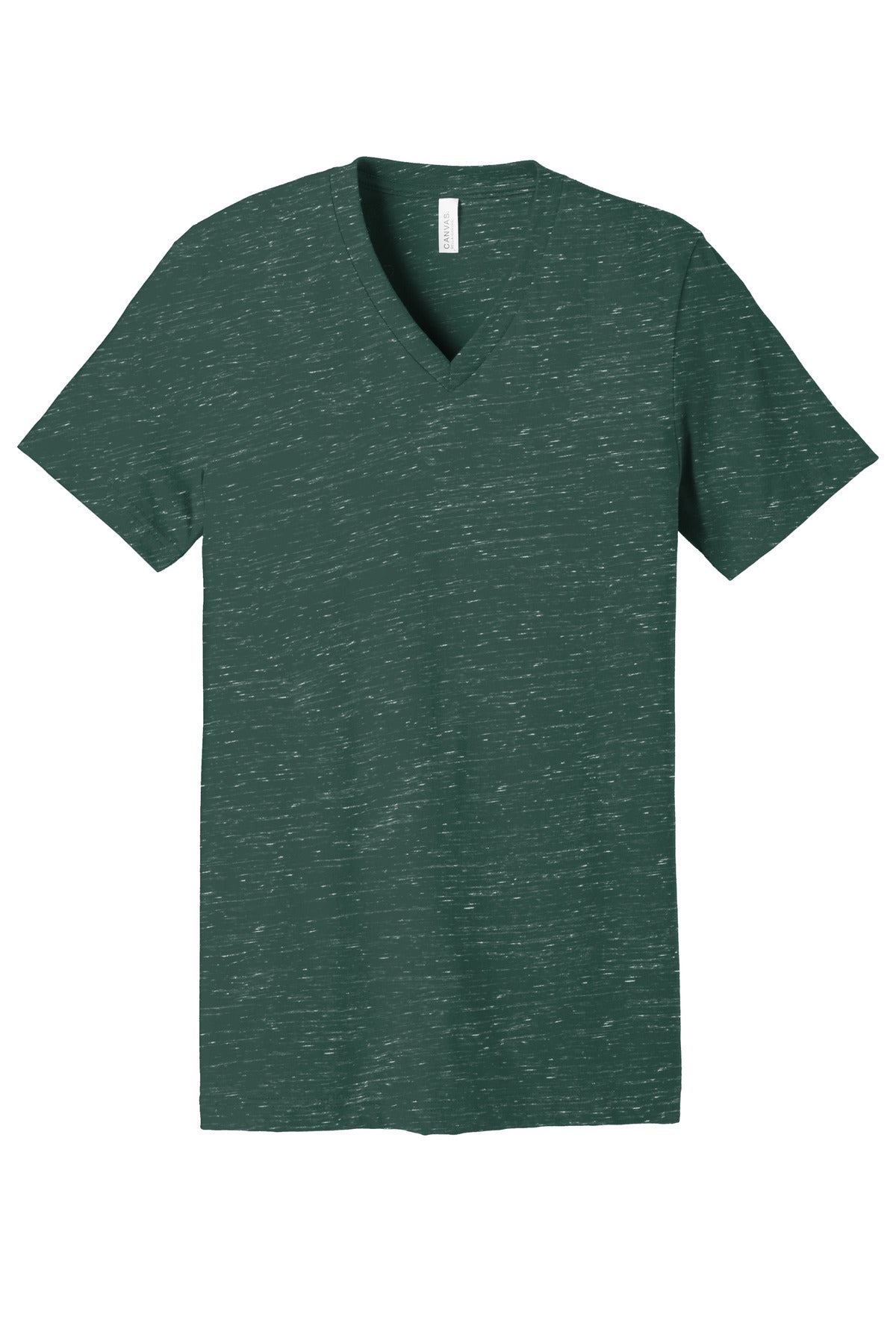 BELLA+CANVAS Unisex Textured Jersey V-Neck Tee - Forest Marble