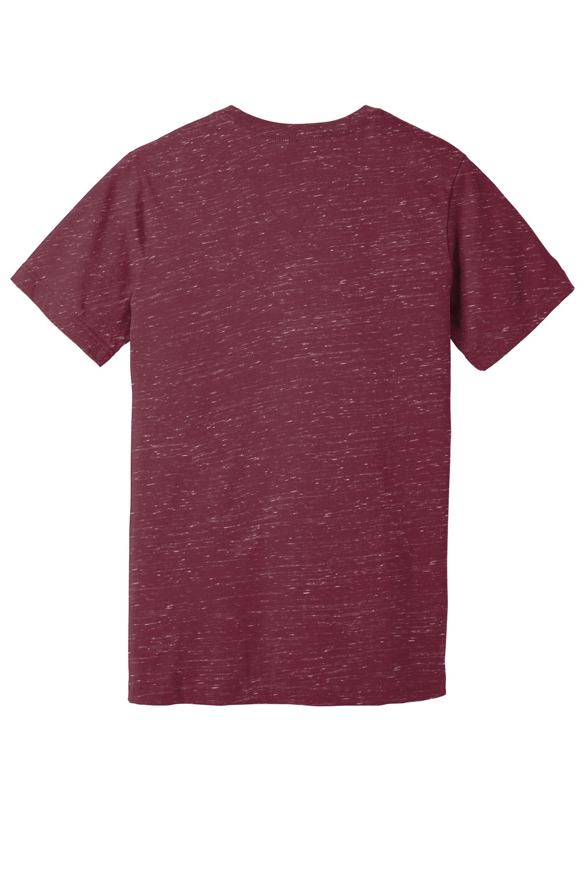 BELLA+CANVAS Unisex Textured Jersey V-Neck Tee - Maroon Marble