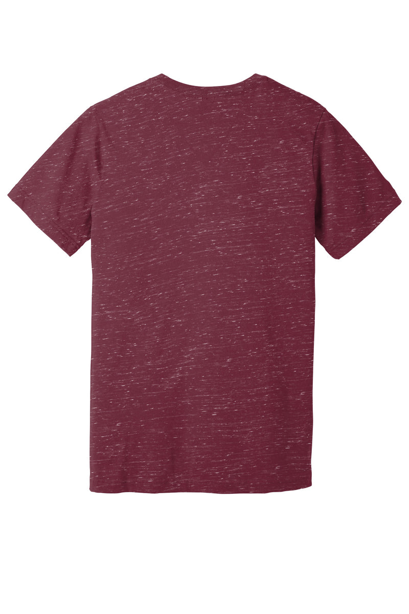 BELLA+CANVAS Unisex Textured Jersey V-Neck Tee - Maroon Marble
