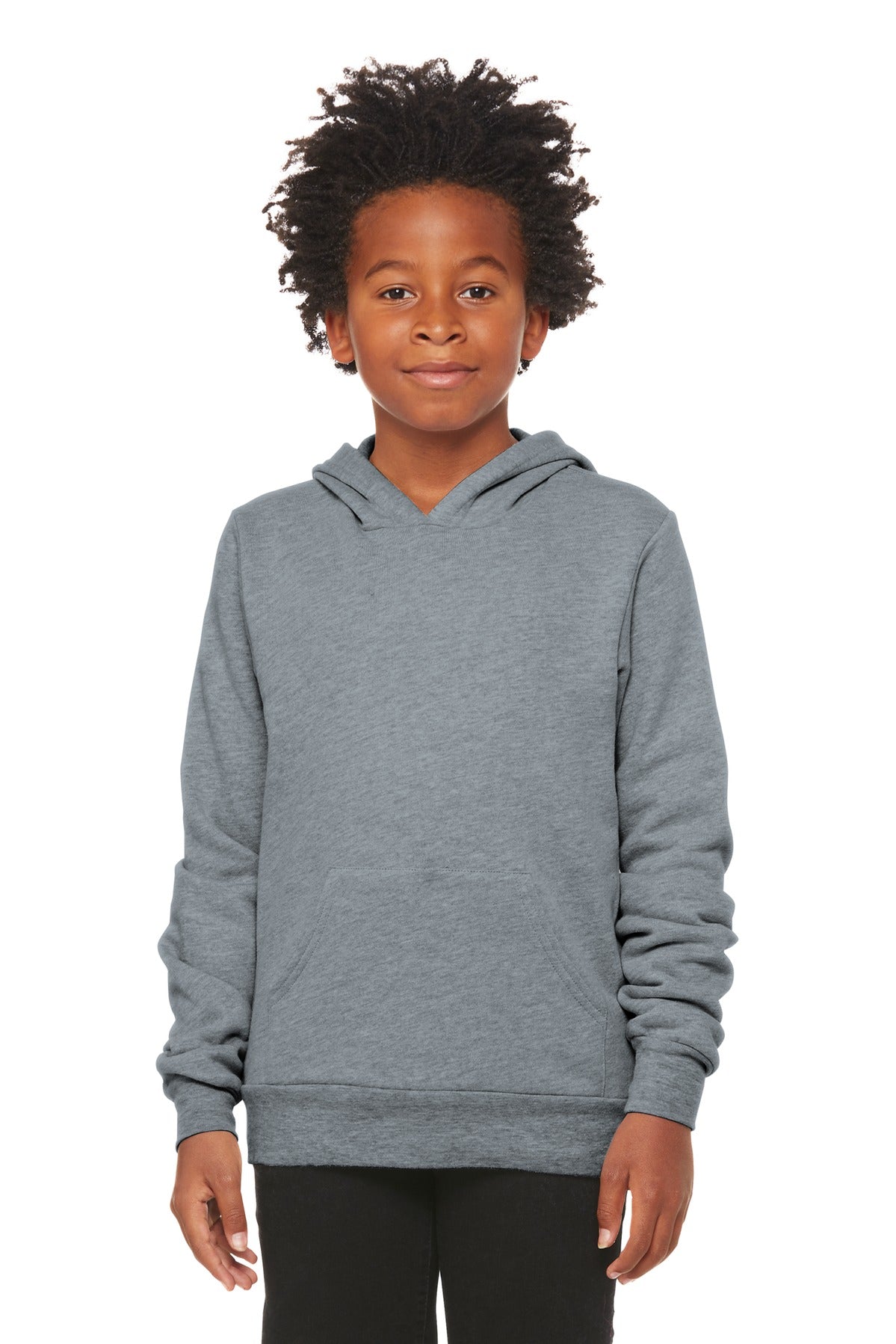 BELLA+CANVAS  Youth Sponge Fleece Pullover Hoodie - Athletic Heather