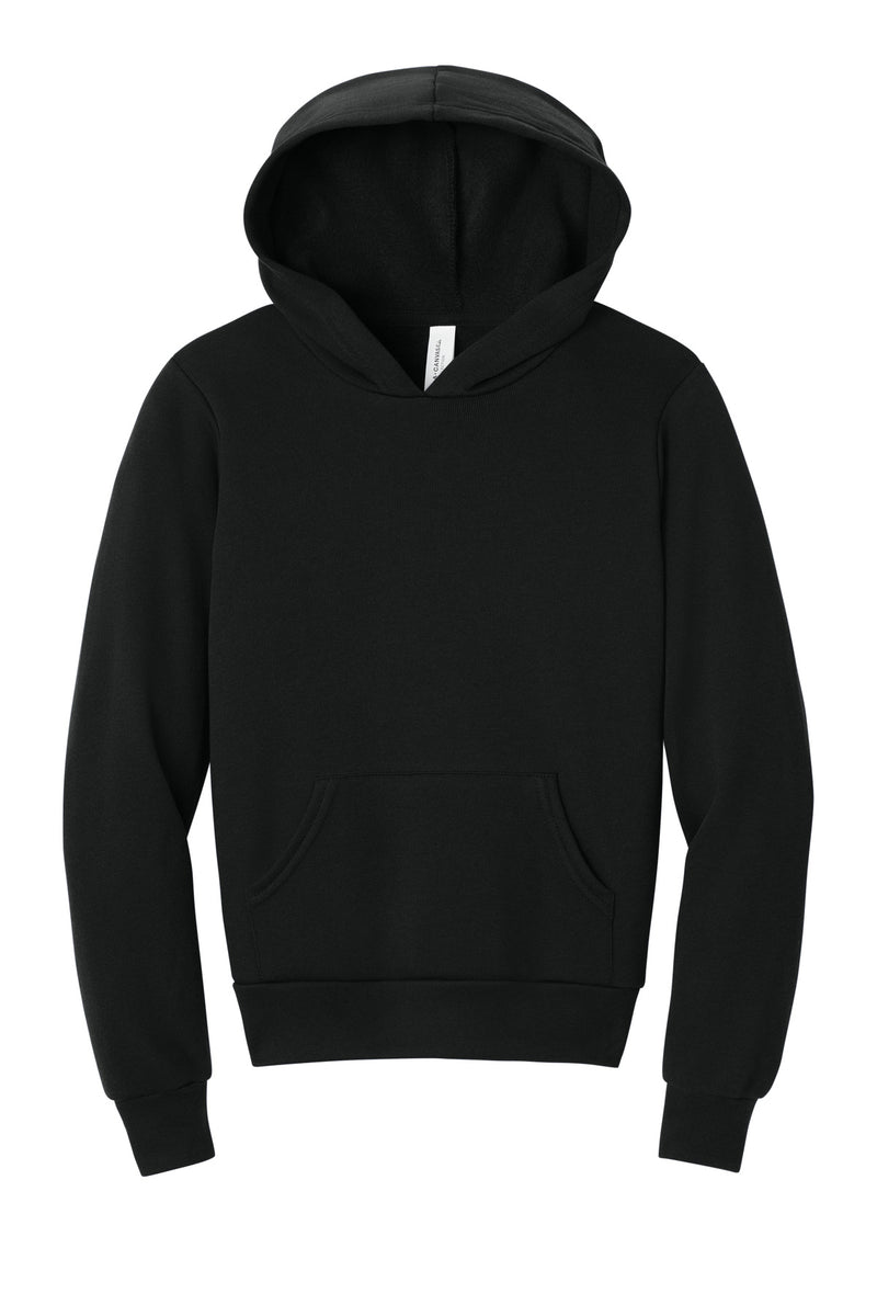 BELLA+CANVAS  Youth Sponge Fleece Pullover Hoodie - Black