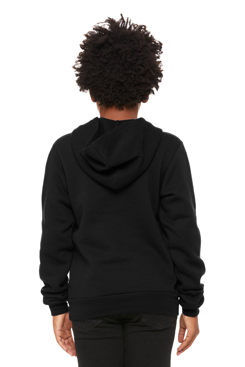 BELLA+CANVAS  Youth Sponge Fleece Pullover Hoodie - Black