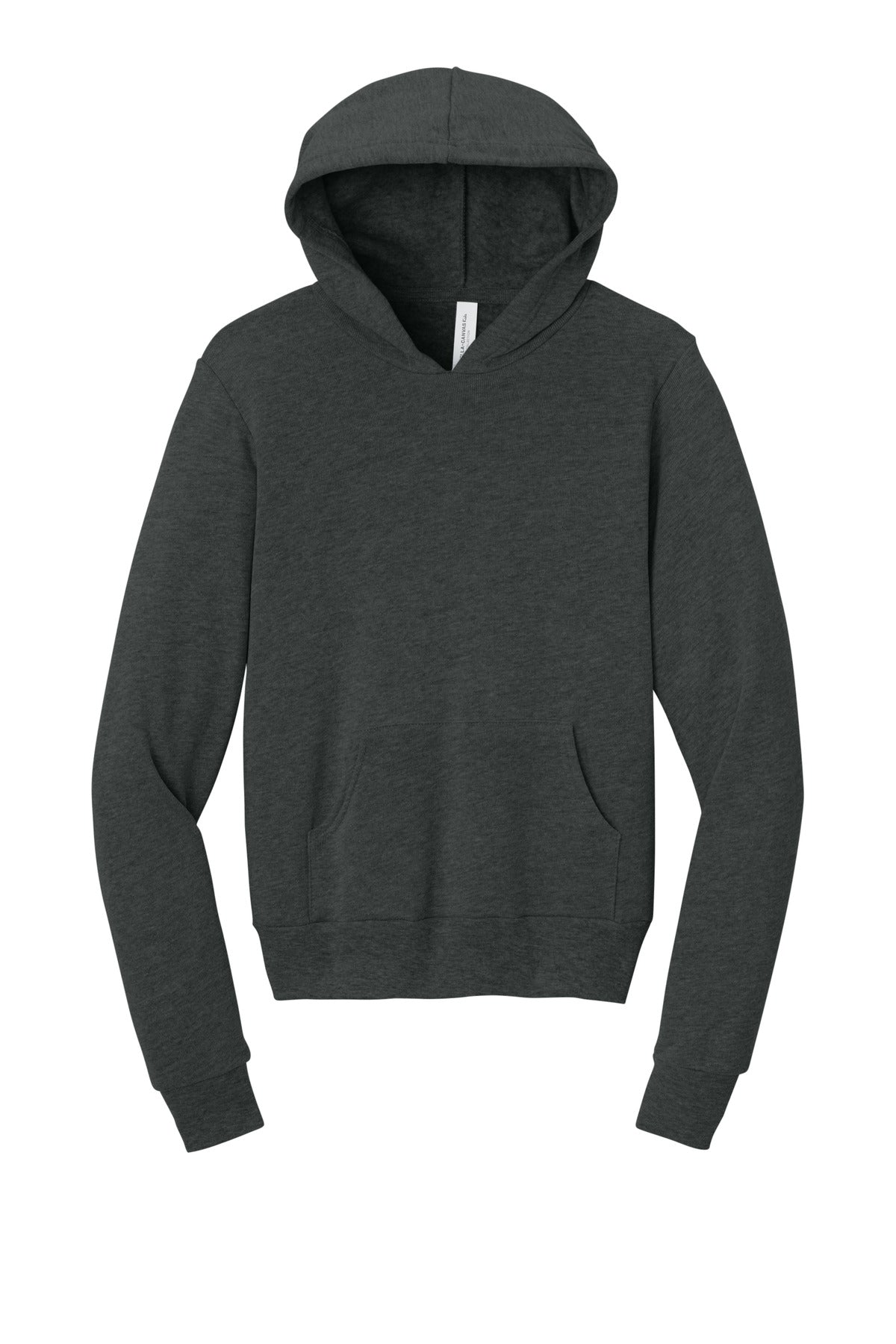 BELLA+CANVAS  Youth Sponge Fleece Pullover Hoodie - Dark Grey Heather
