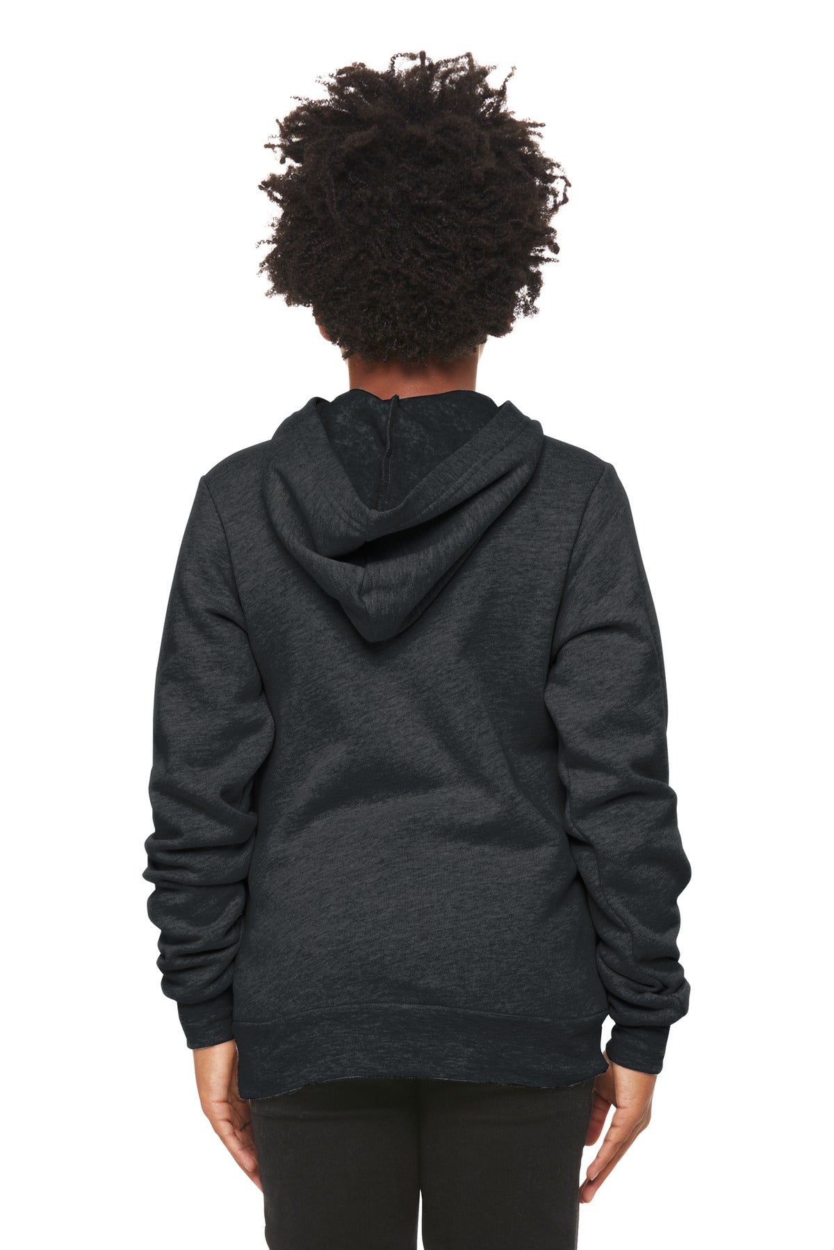 BELLA+CANVAS  Youth Sponge Fleece Pullover Hoodie - Dark Grey Heather