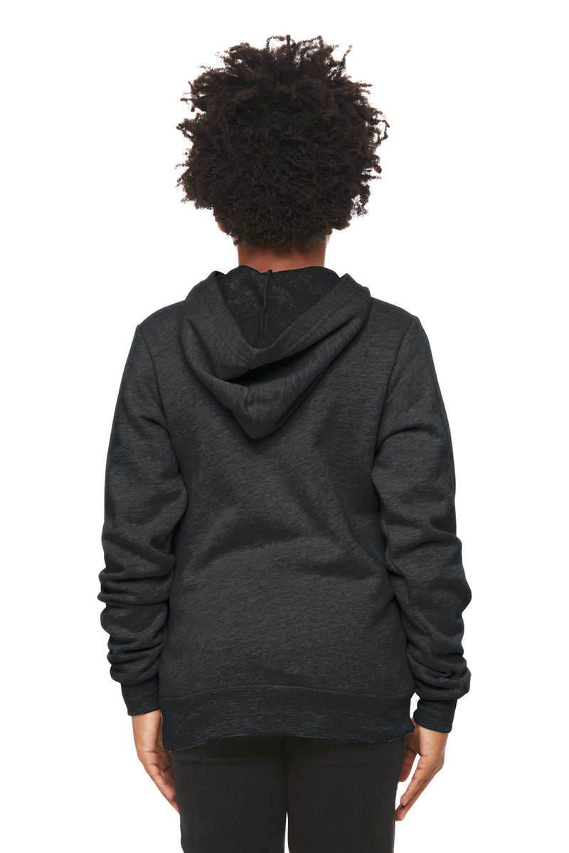 BELLA+CANVAS  Youth Sponge Fleece Pullover Hoodie - Dark Grey Heather