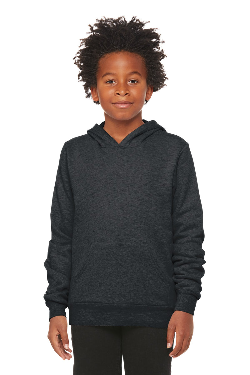 BELLA+CANVAS  Youth Sponge Fleece Pullover Hoodie - Dark Grey Heather