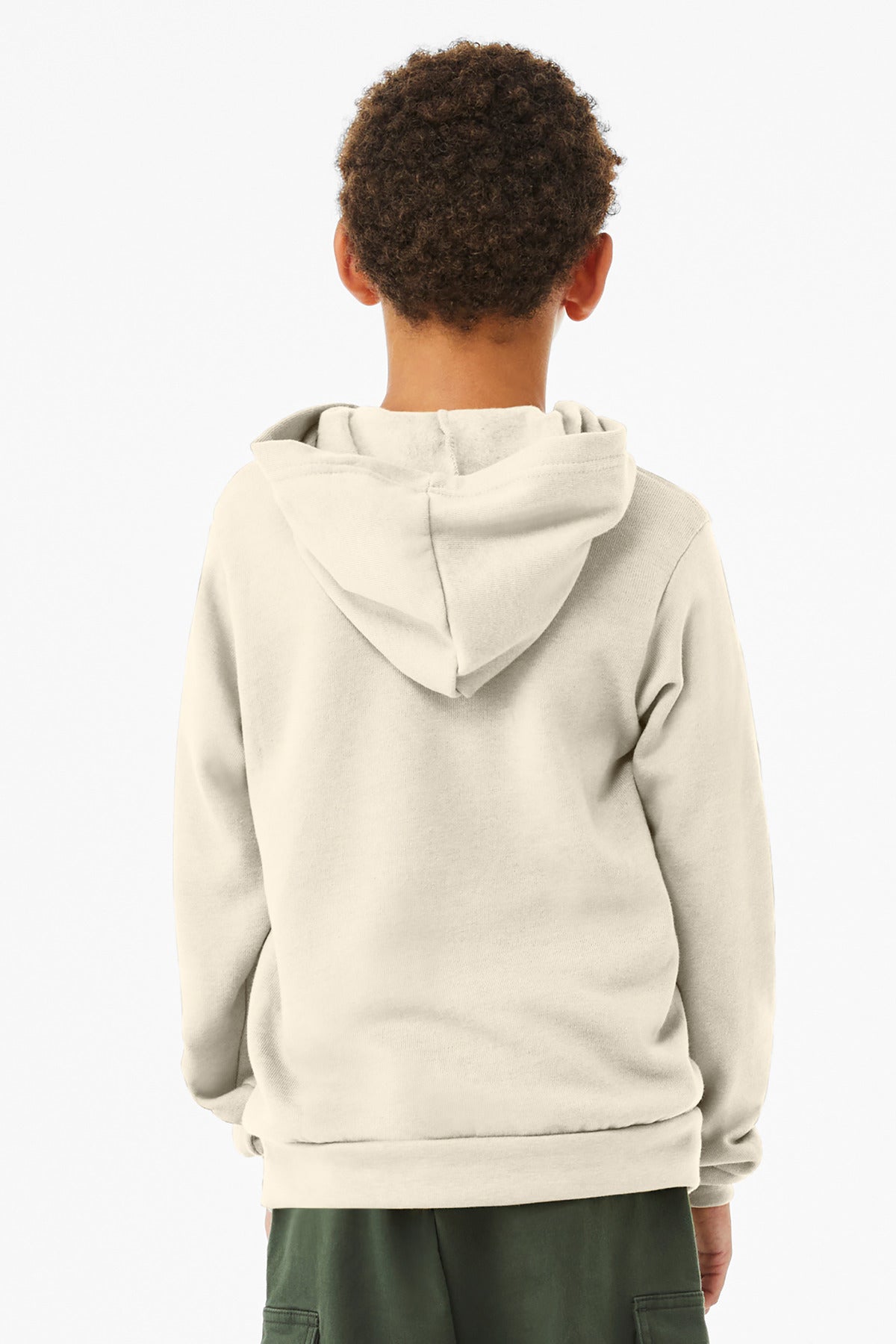 BELLA+CANVAS  Youth Sponge Fleece Pullover Hoodie - Natural