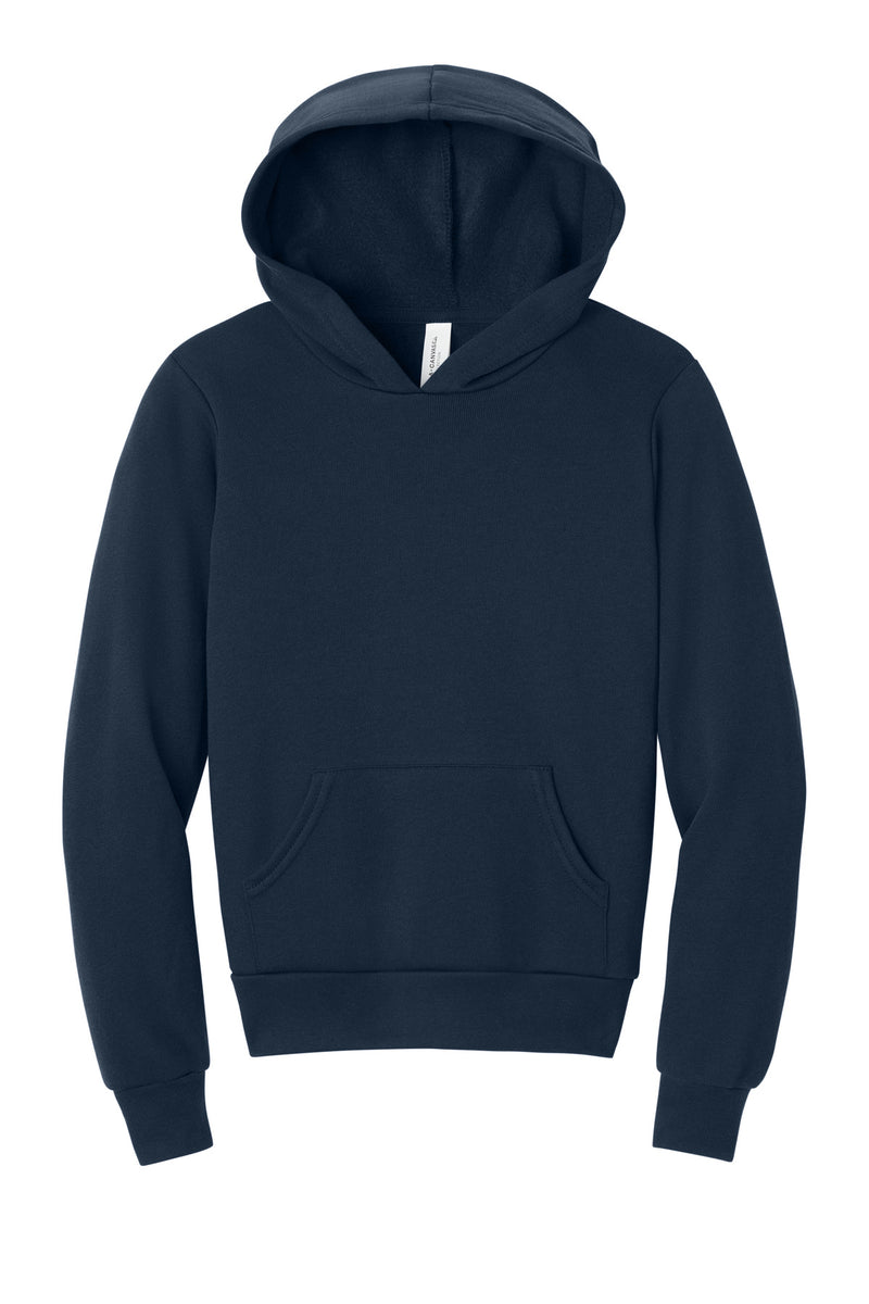 BELLA+CANVAS  Youth Sponge Fleece Pullover Hoodie - Navy