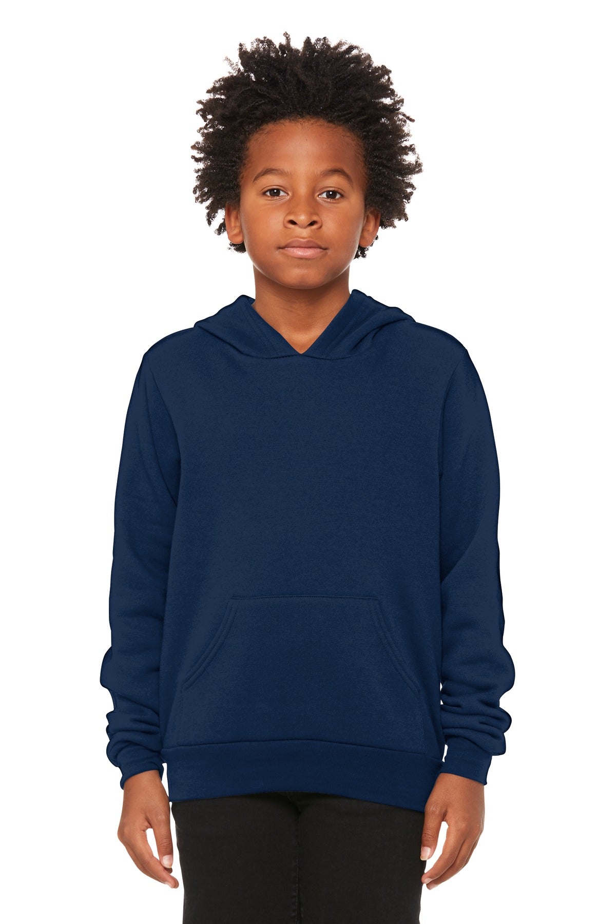 BELLA+CANVAS  Youth Sponge Fleece Pullover Hoodie - Navy