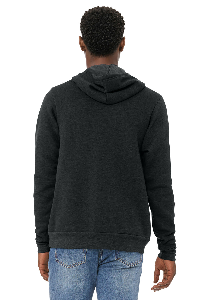 BELLA+CANVAS  Unisex Sponge Fleece Pullover Hoodie - Black Heather