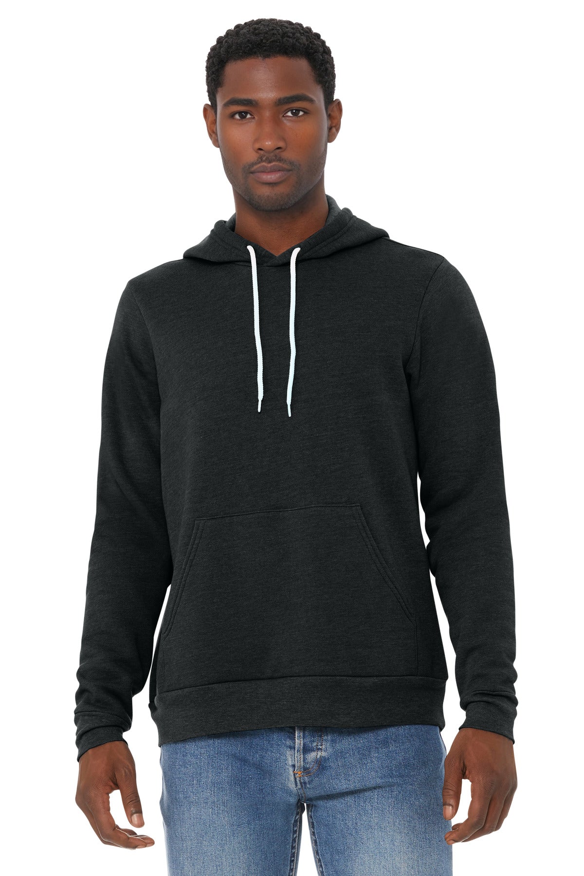 BELLA+CANVAS  Unisex Sponge Fleece Pullover Hoodie - Black Heather