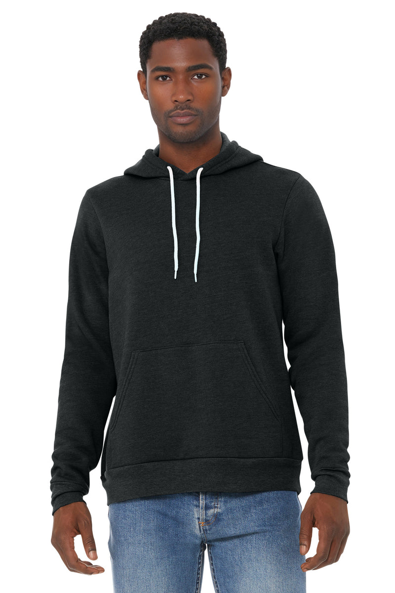 BELLA+CANVAS  Unisex Sponge Fleece Pullover Hoodie - Black Heather