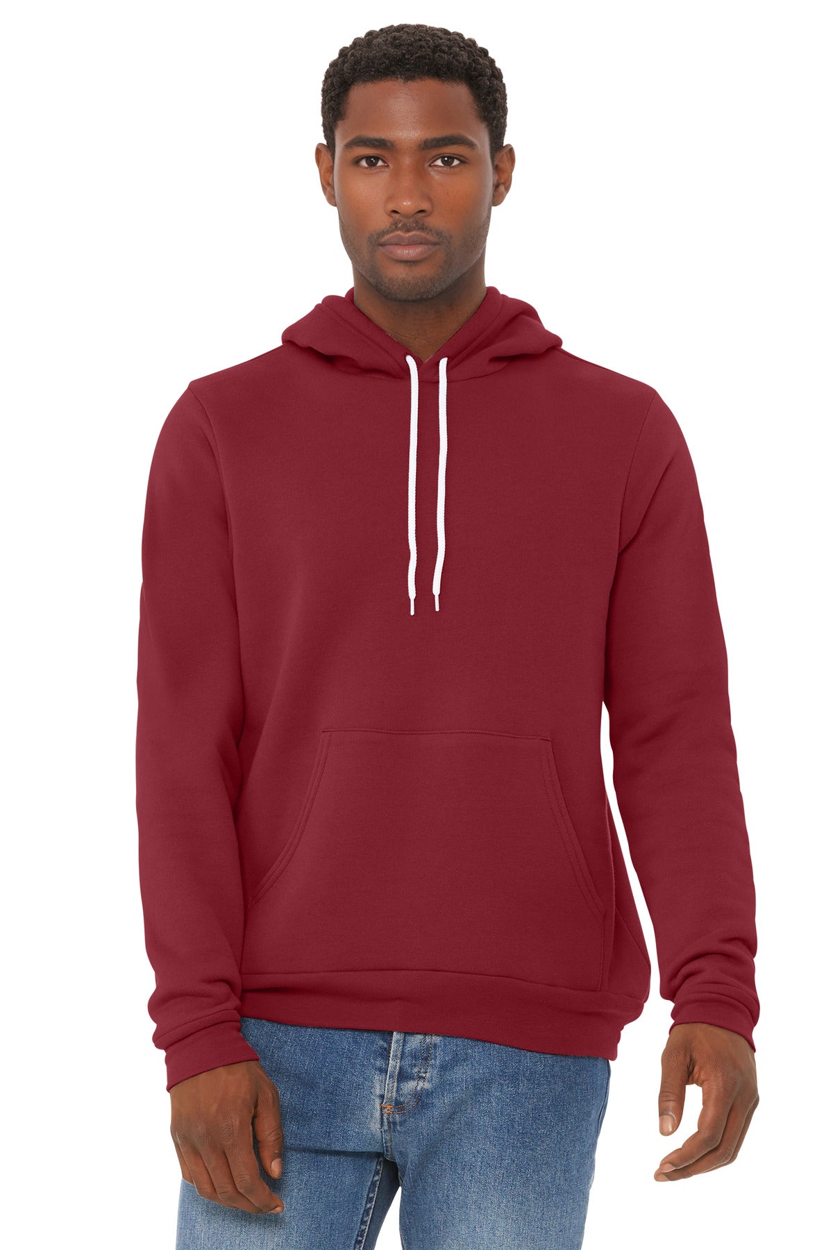 BELLA+CANVAS  Unisex Sponge Fleece Pullover Hoodie - Cardinal
