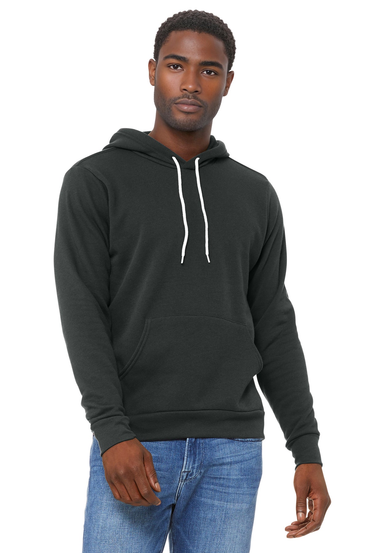 BELLA+CANVAS  Unisex Sponge Fleece Pullover Hoodie - DTG Dark Grey