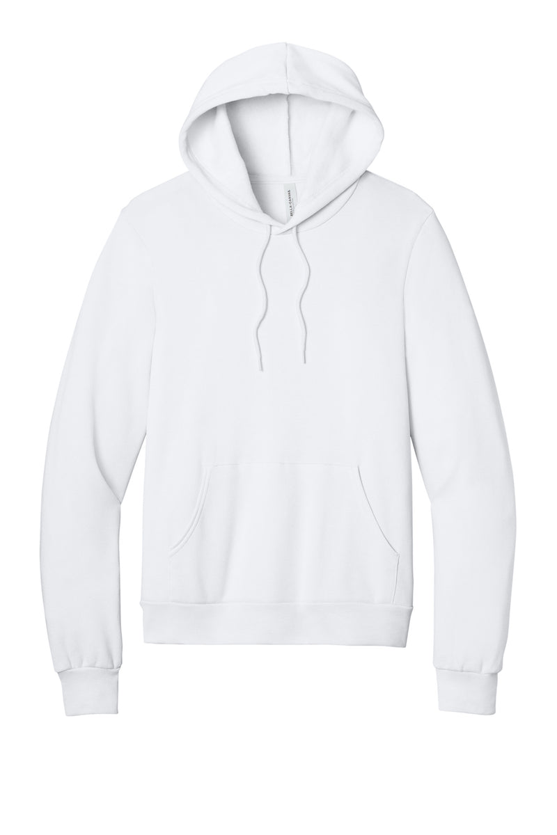 BELLA+CANVAS  Unisex Sponge Fleece Pullover Hoodie - DTG White