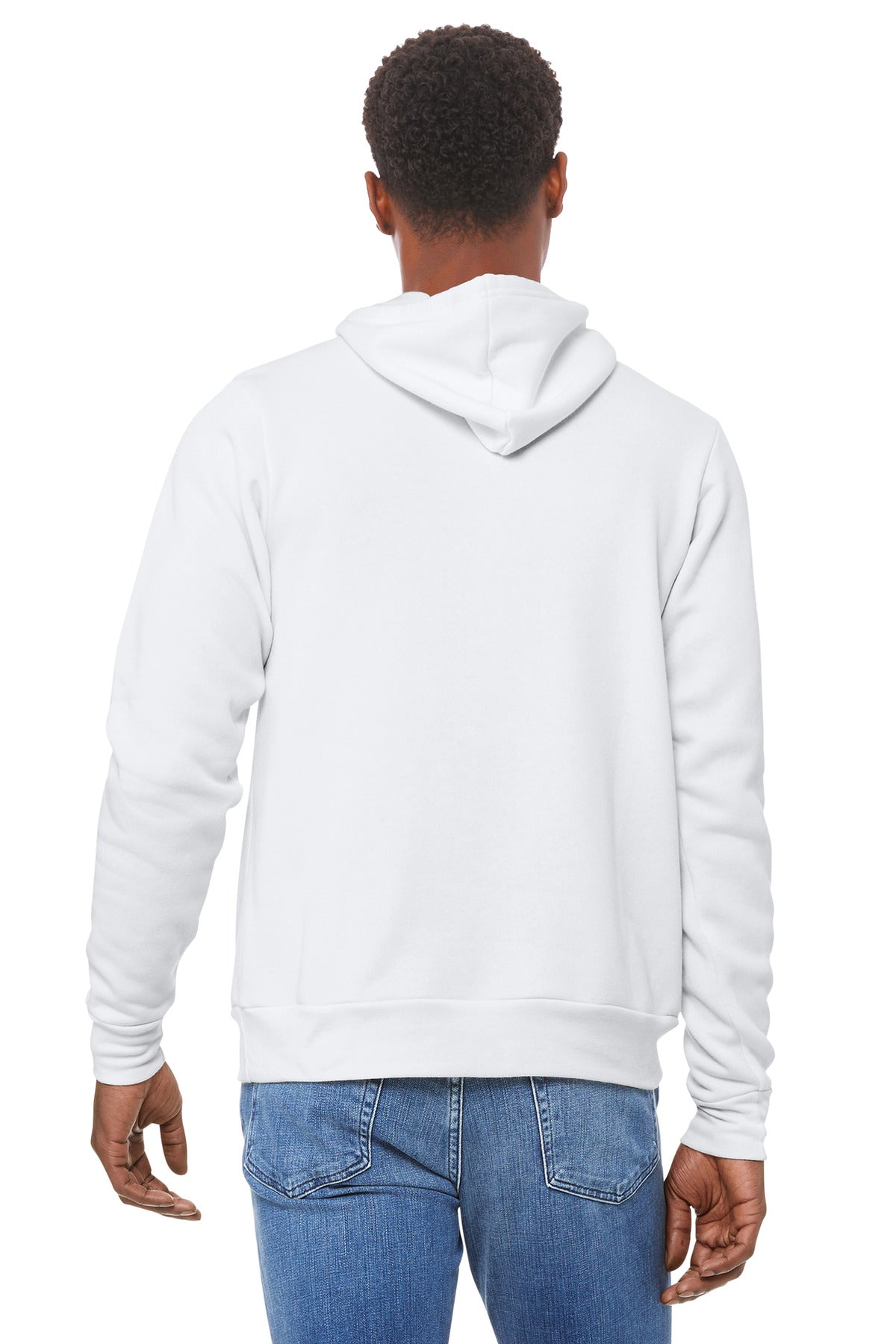 BELLA+CANVAS  Unisex Sponge Fleece Pullover Hoodie - DTG White