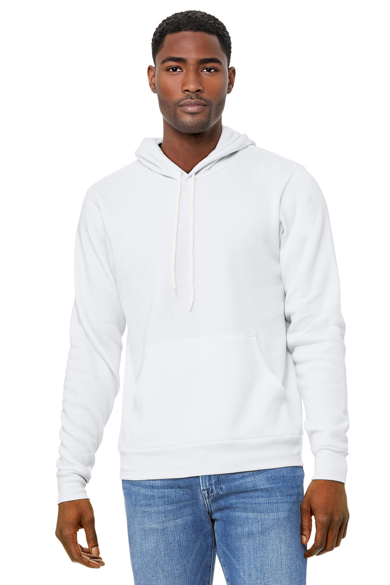 BELLA+CANVAS  Unisex Sponge Fleece Pullover Hoodie - DTG White