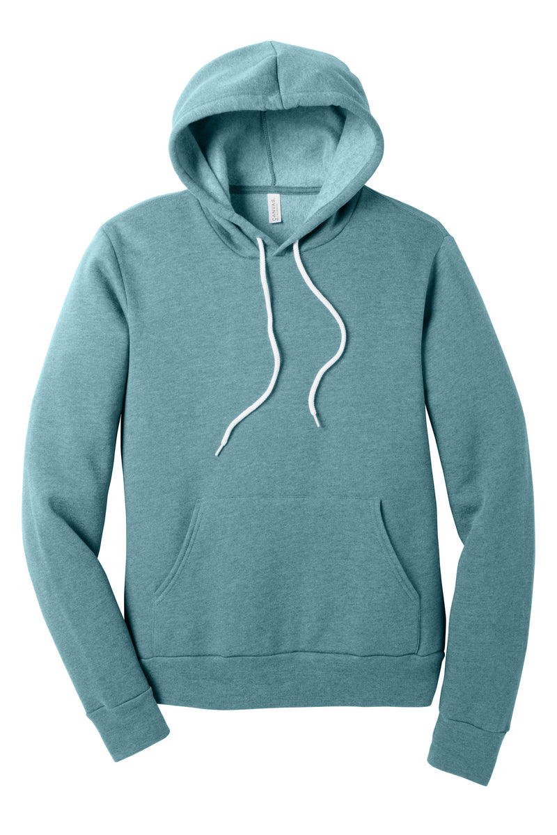 BELLA+CANVAS  Unisex Sponge Fleece Pullover Hoodie - Heather Blue Lagoon