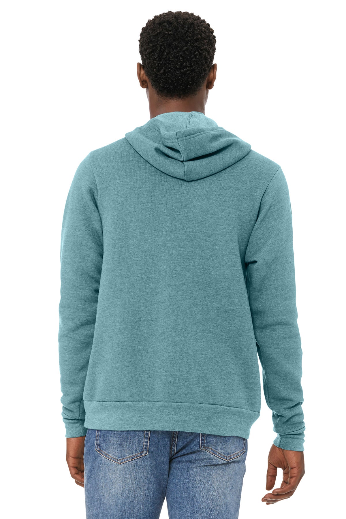 BELLA+CANVAS  Unisex Sponge Fleece Pullover Hoodie - Heather Blue Lagoon