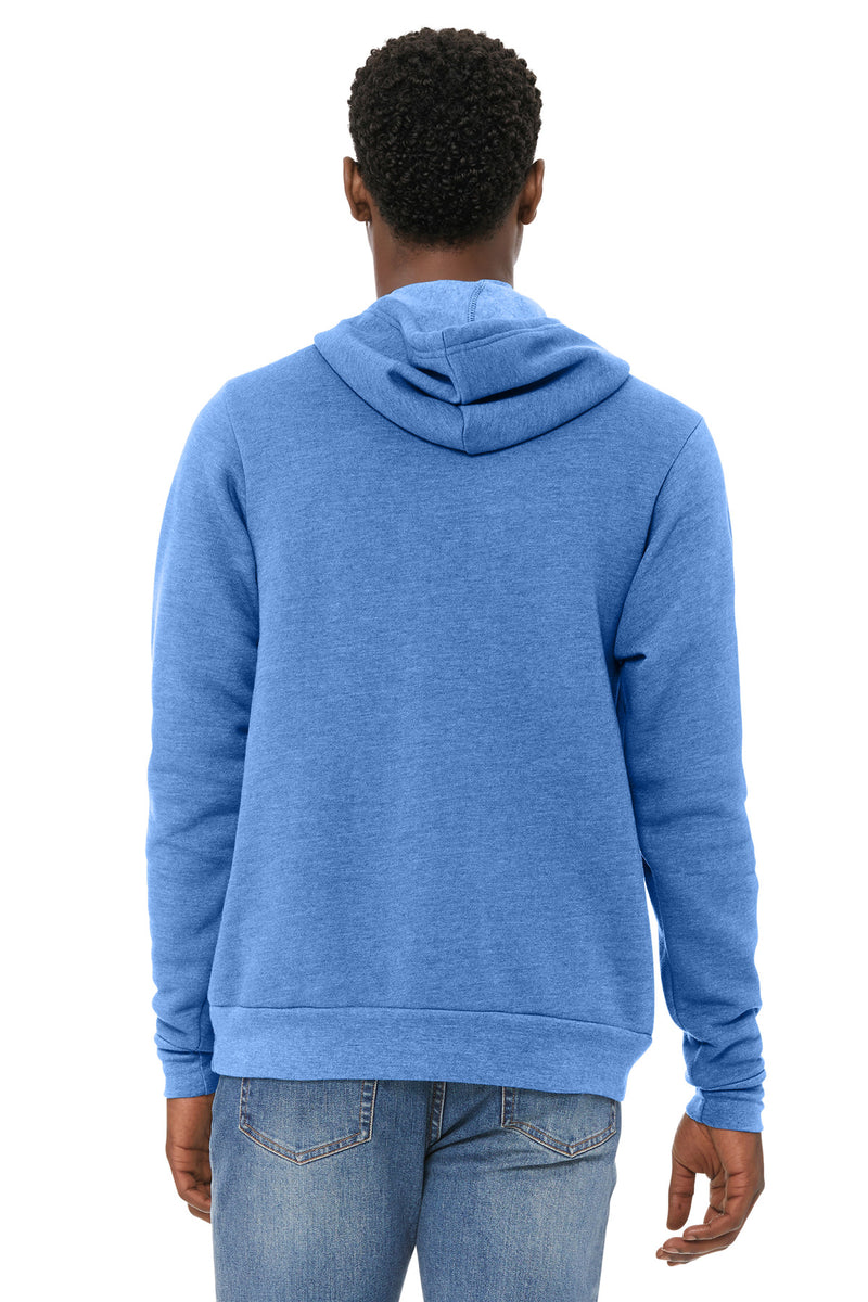 BELLA+CANVAS  Unisex Sponge Fleece Pullover Hoodie - Heather Columbia Blue