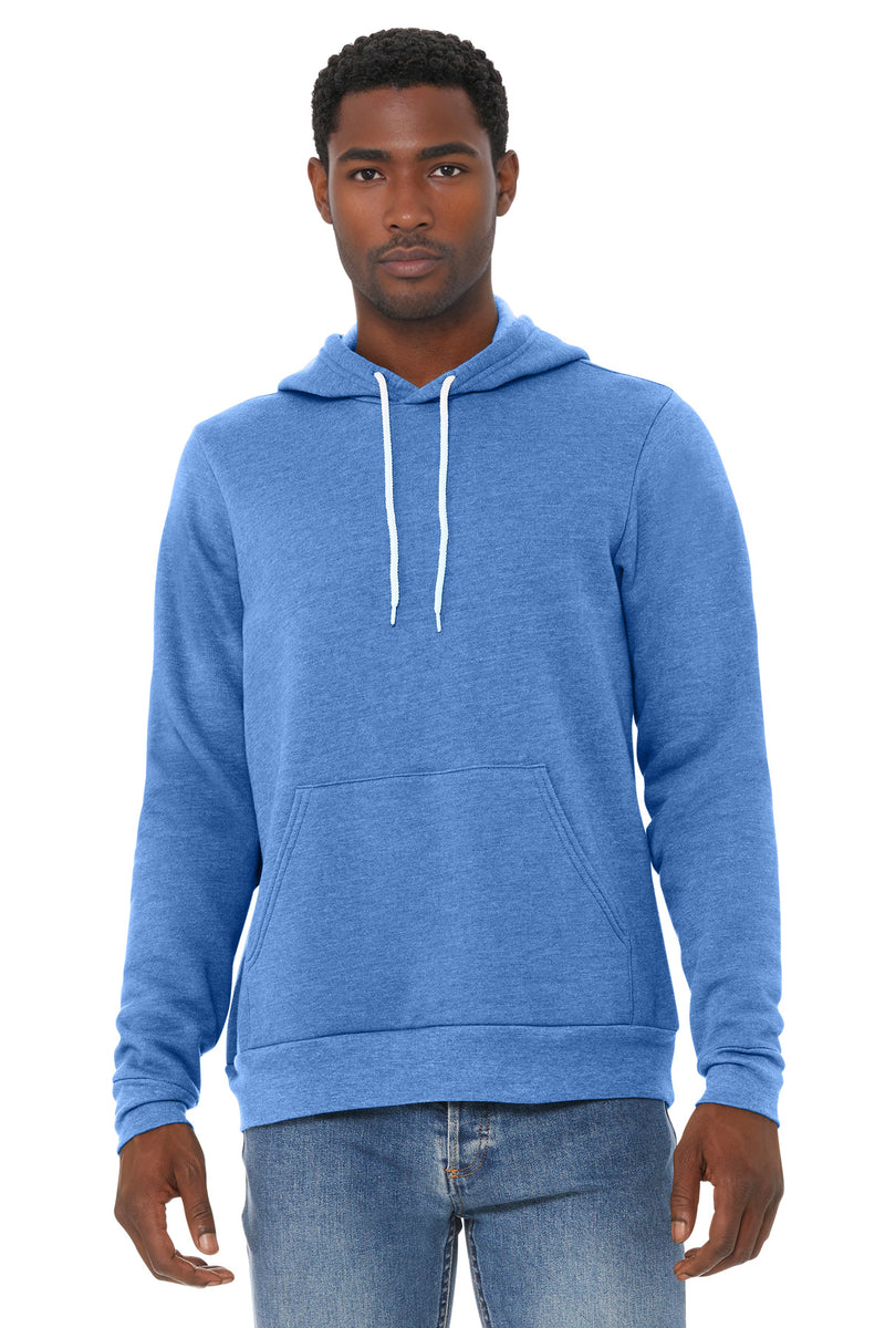 BELLA+CANVAS  Unisex Sponge Fleece Pullover Hoodie - Heather Columbia Blue