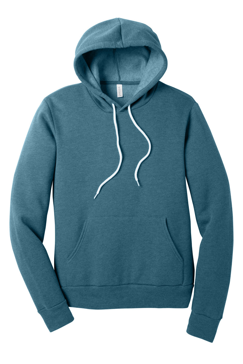 BELLA+CANVAS  Unisex Sponge Fleece Pullover Hoodie - Heather Deep Teal