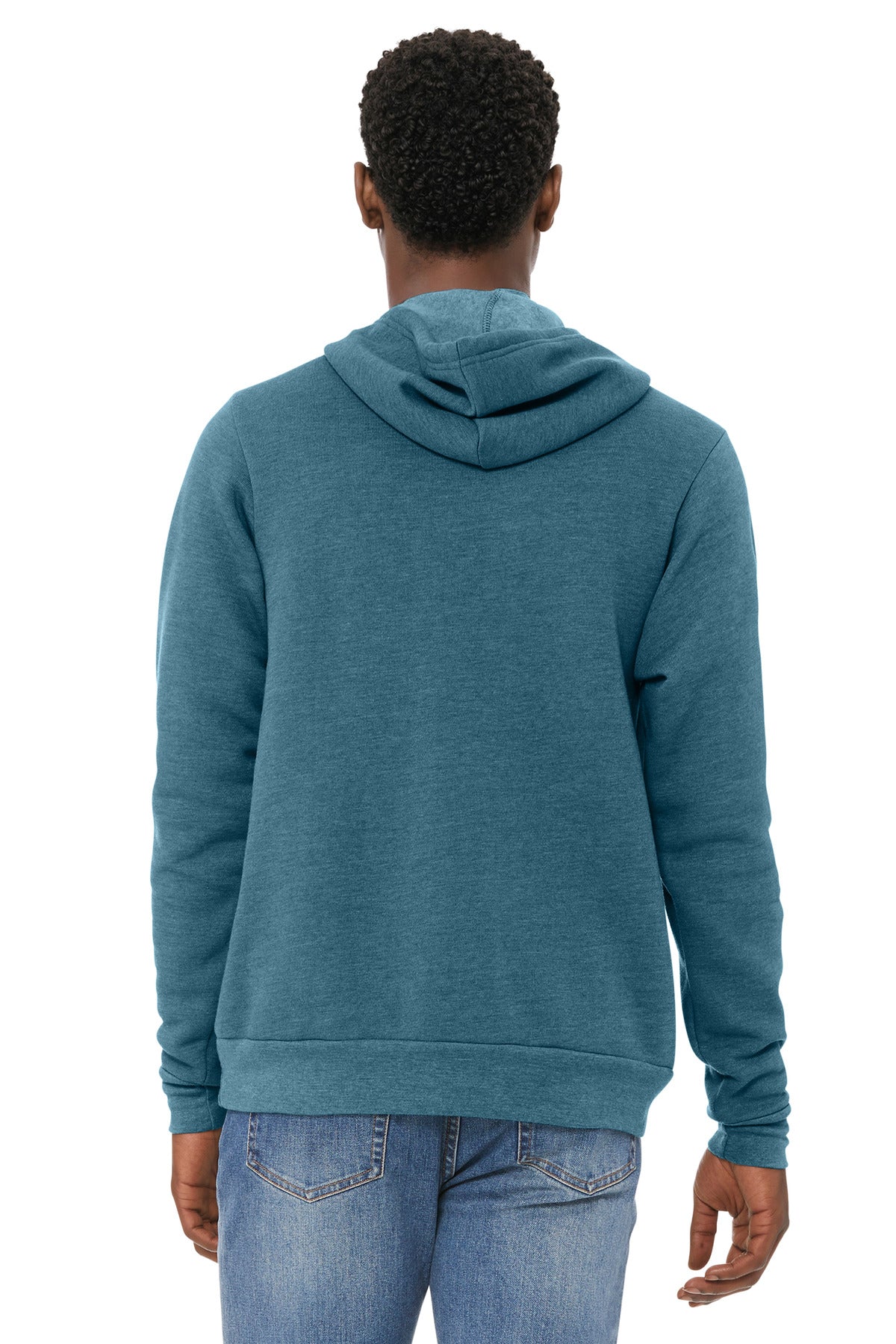 BELLA+CANVAS  Unisex Sponge Fleece Pullover Hoodie - Heather Deep Teal