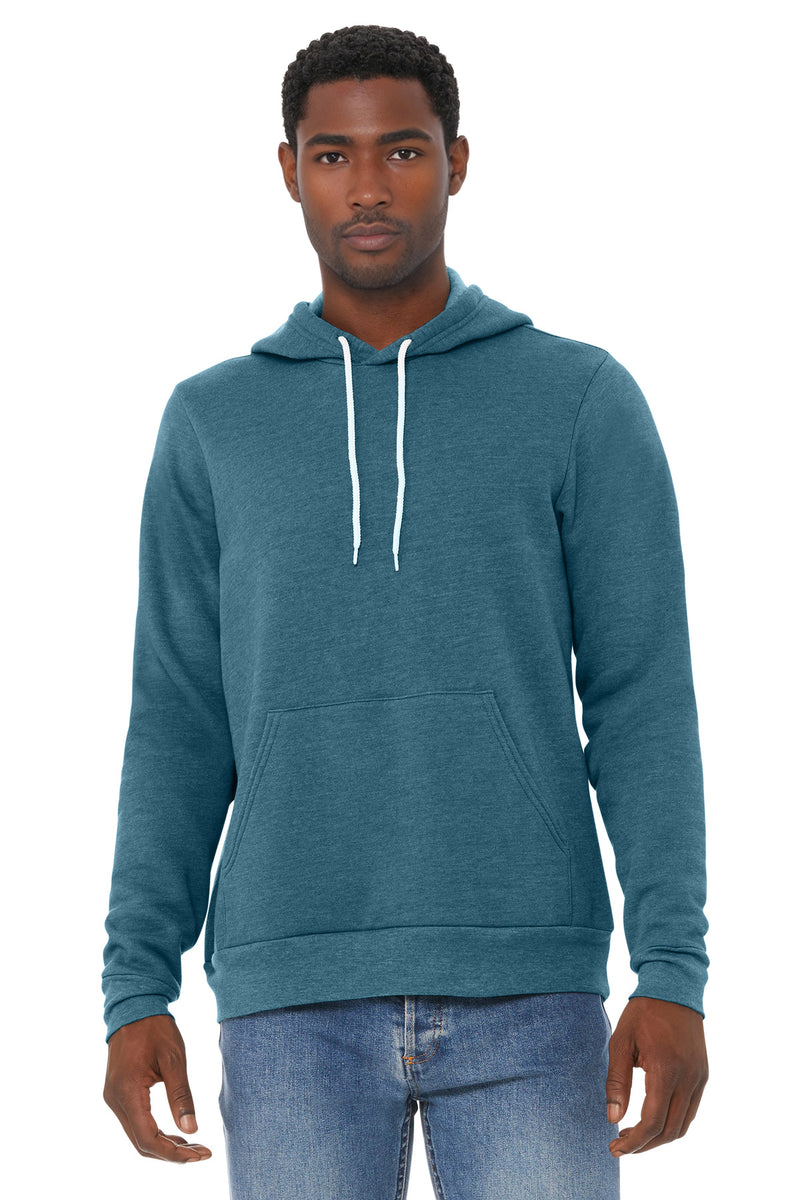 BELLA+CANVAS  Unisex Sponge Fleece Pullover Hoodie - Heather Deep Teal