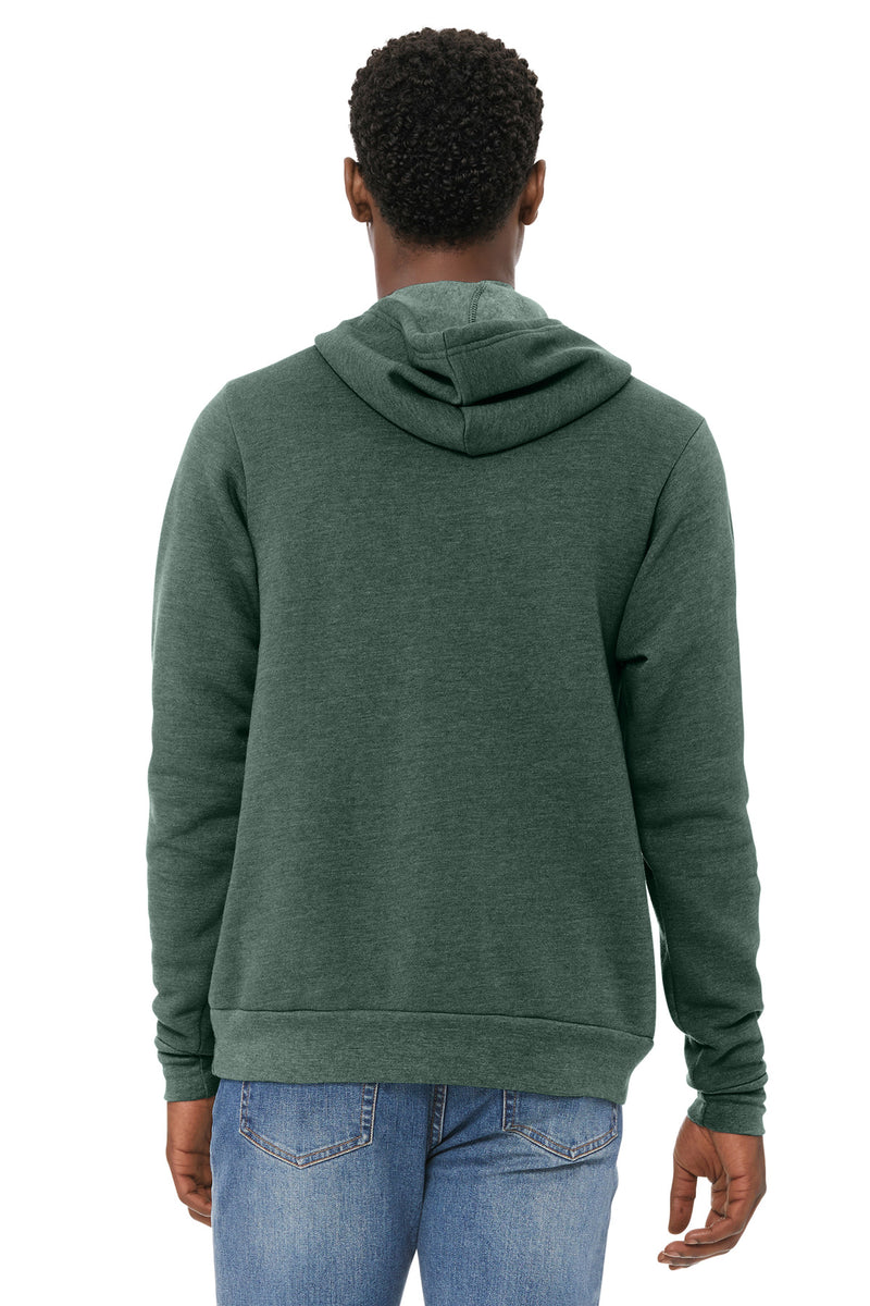 BELLA+CANVAS  Unisex Sponge Fleece Pullover Hoodie - Heather Forest
